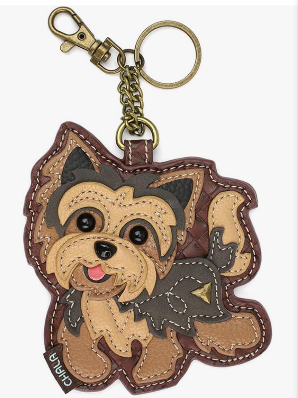 Chala Yorkshire Terrier Appliquรฉ Key Fob Coin Purse NWT